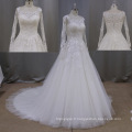 Nouvelle arrivée manches longues dentelle robe de mariée Robes de mariée a-ligne